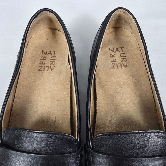 NATURALIZER WOMEN'S BLACK LEATHER MILO COMFORT LOAFERS SIZE 8.5M PENNY STYLE - Picture 6 of 13